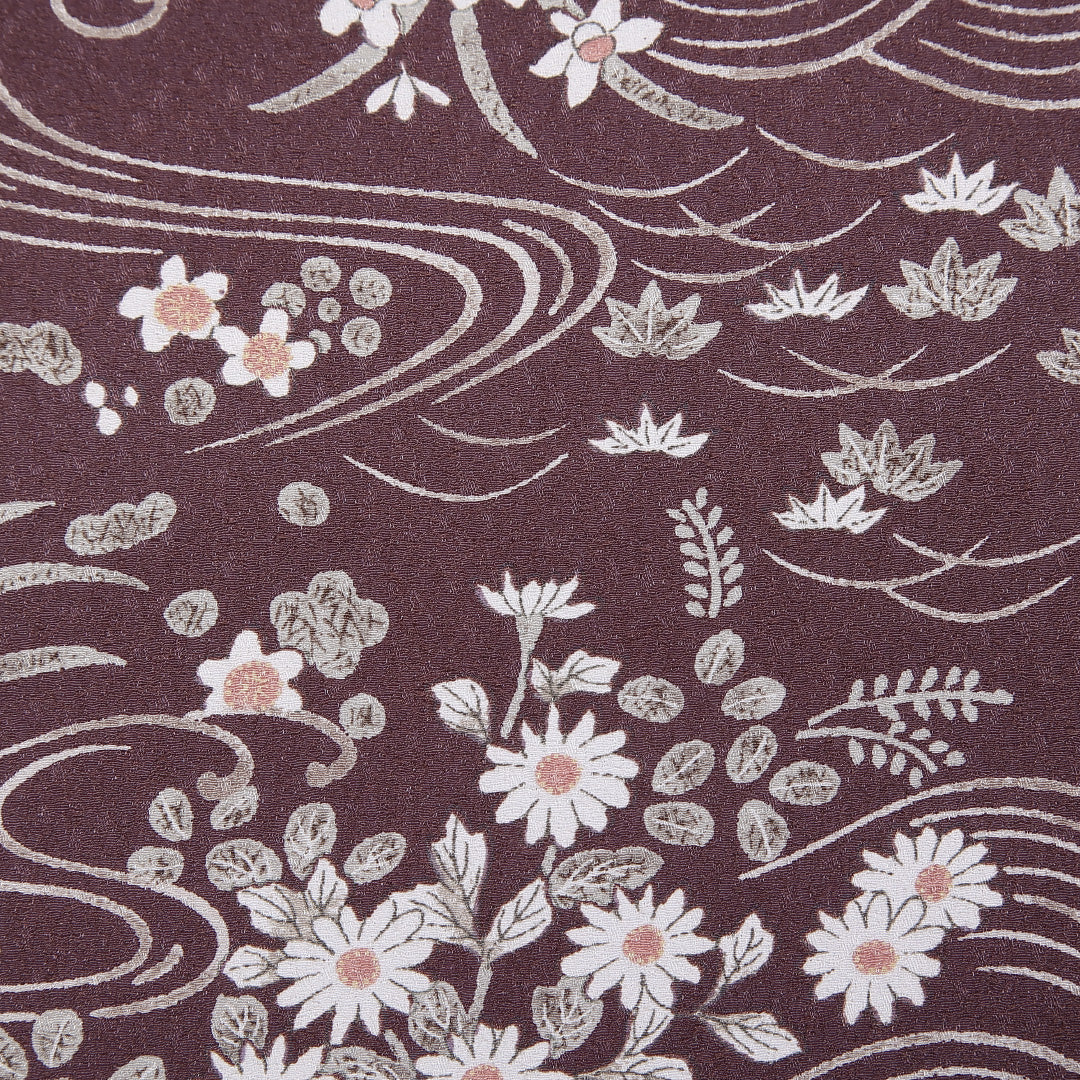 小紋 身丈161cm 裄丈64cm Aランク 袷 洗える着物 ポリエステル 広衿 1215-10027