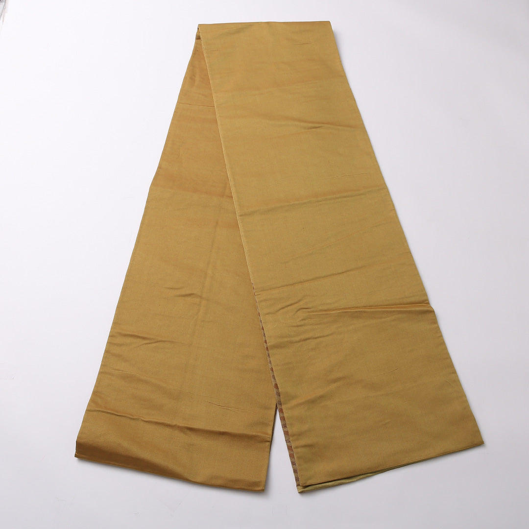 袋帯 帯丈420cm 六通 カジュアル Sランク 正絹 コプト柄 異国風 可愛らしい 黄系 1223-01607
