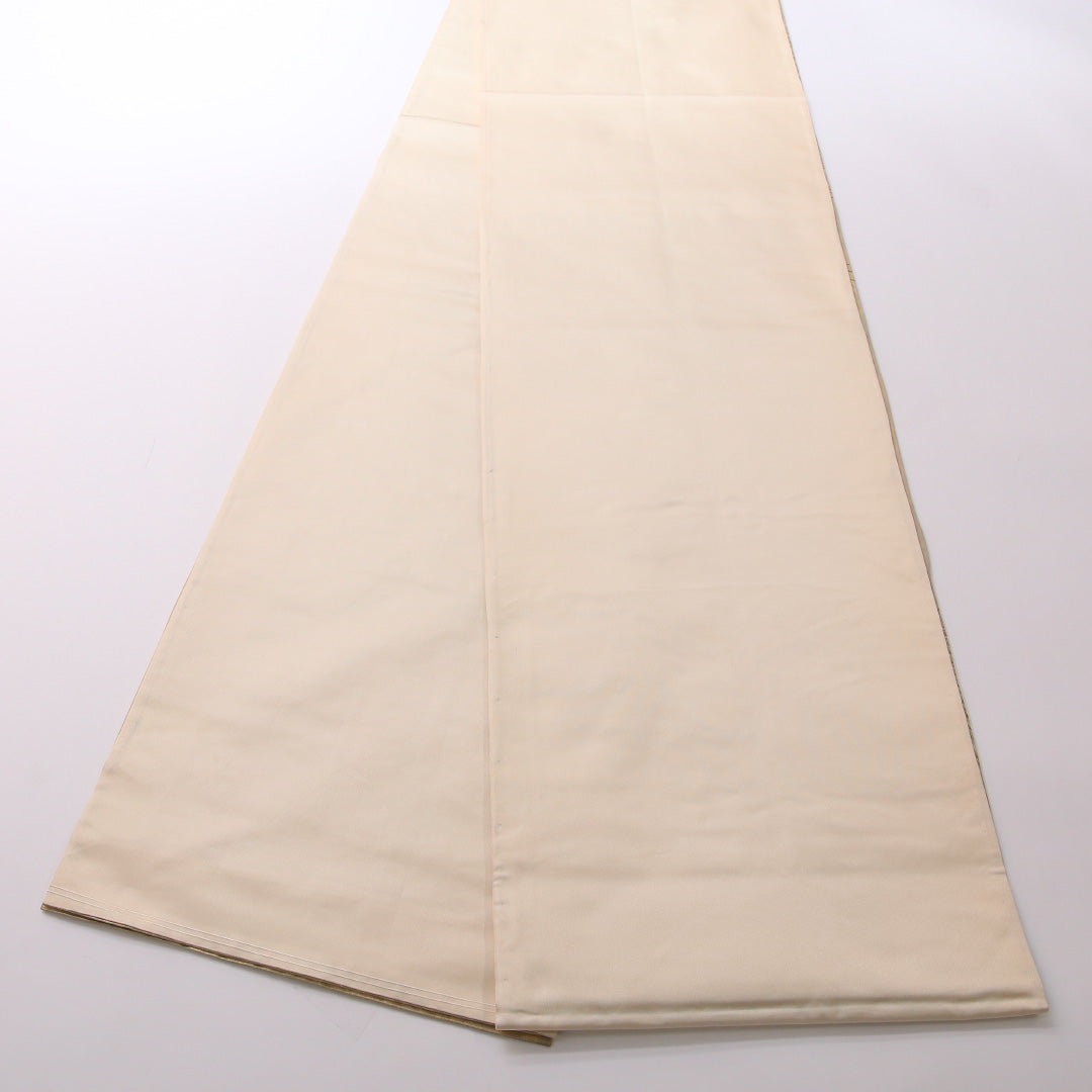 袋帯 帯丈440cm 正絹 六通 フォーマル 松 古典柄 金系 黄系 1243-01653