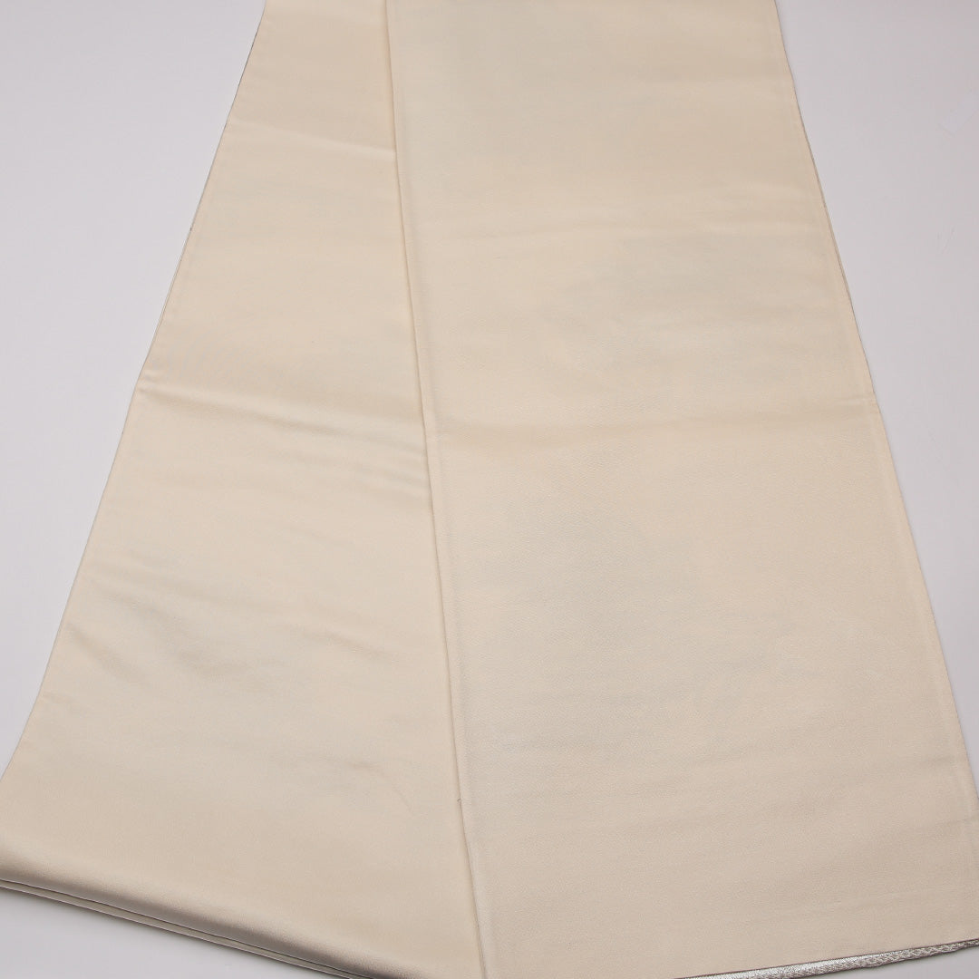 袋帯 帯丈432cm 正絹 六通 セミフォーマル 流水 菖蒲 銀系 クリーム系 1243-01297