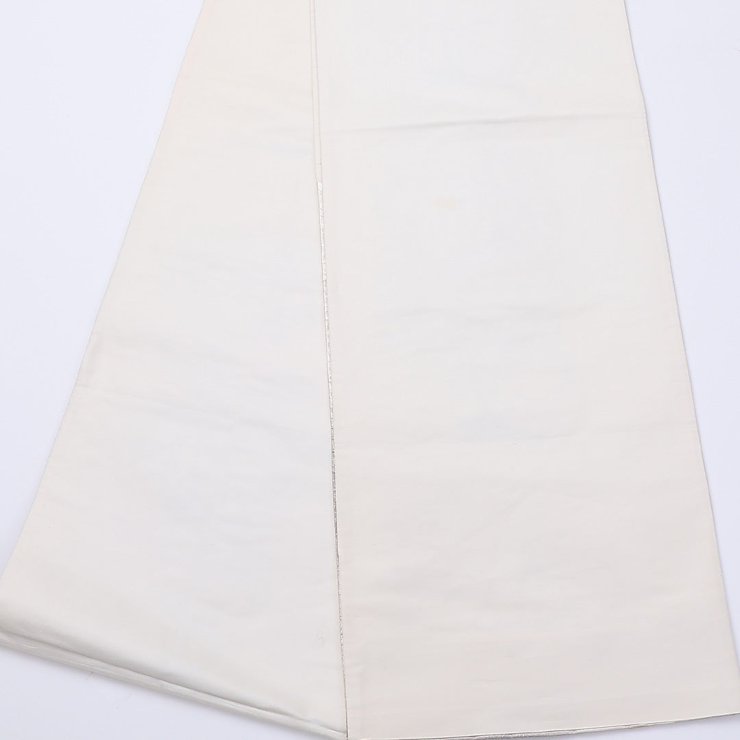 袋帯 帯丈428cm 六通 葡萄 ふくれ織 セミフォーマル 銀系 正絹 Aランク 1223-00979