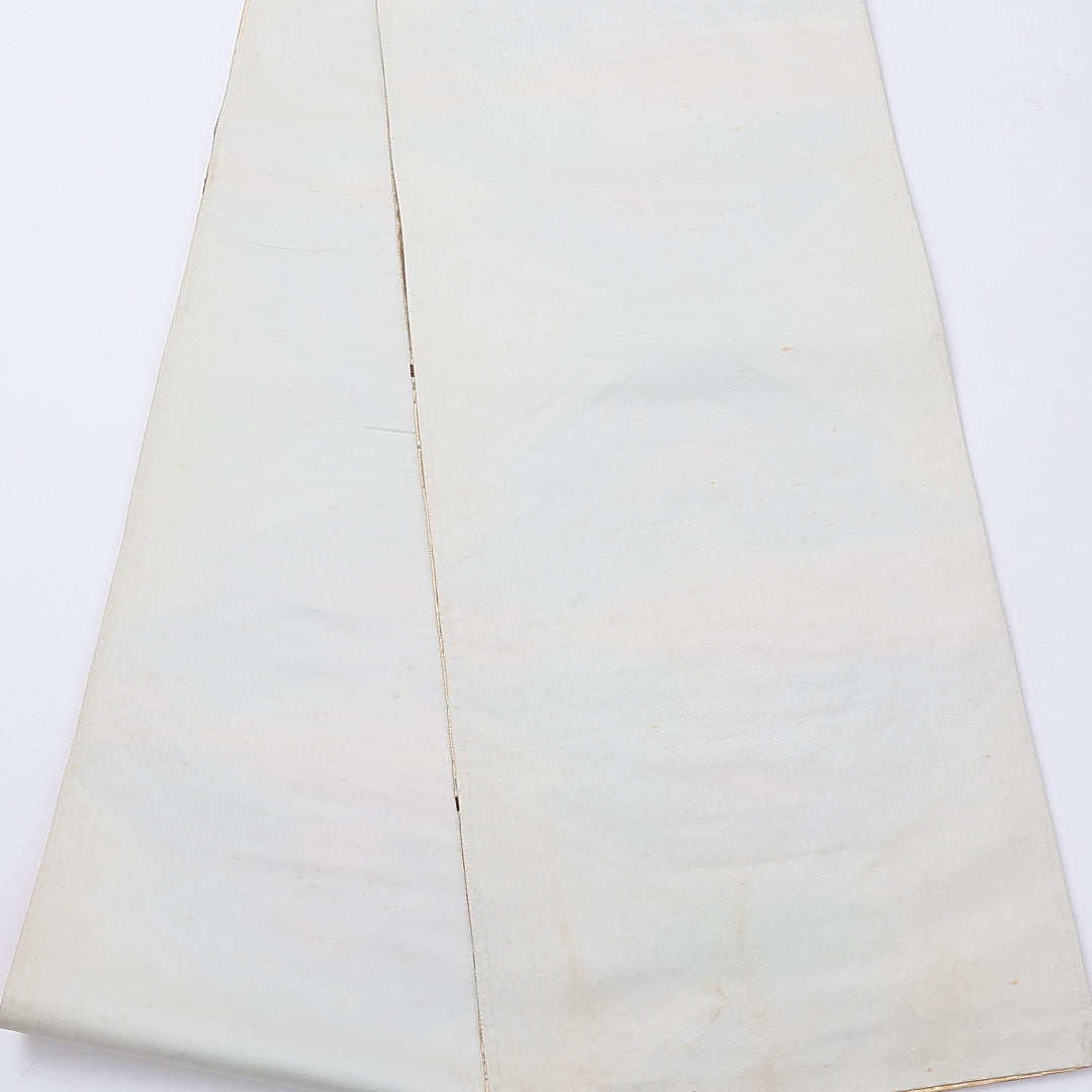 袋帯 帯丈424cm 六通 松皮菱 フォーマル 金系 正絹 Bランク 1223-00972