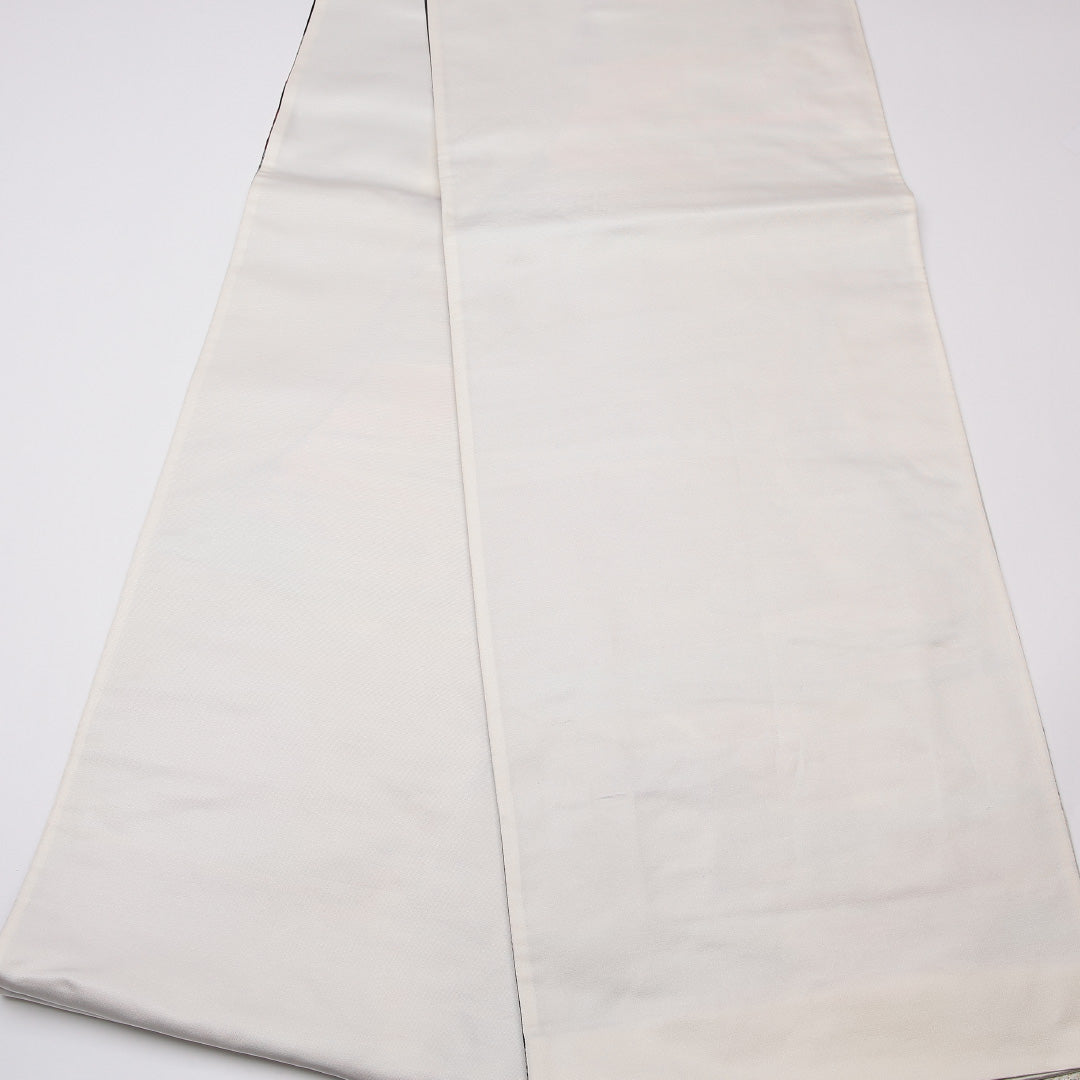 振袖用 袋帯 帯丈428cm ポリエステル 六通 熨斗 銀系 黒系 1243-01254