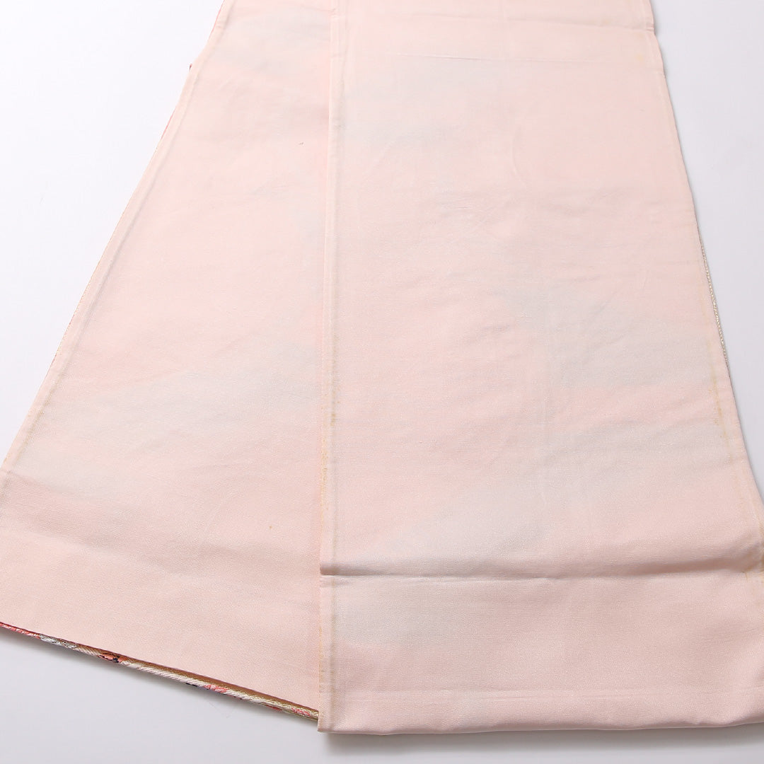袋帯 帯丈424cm 正絹 六通 フォーマル 熨斗 組紐 ピンク系 1243-01692