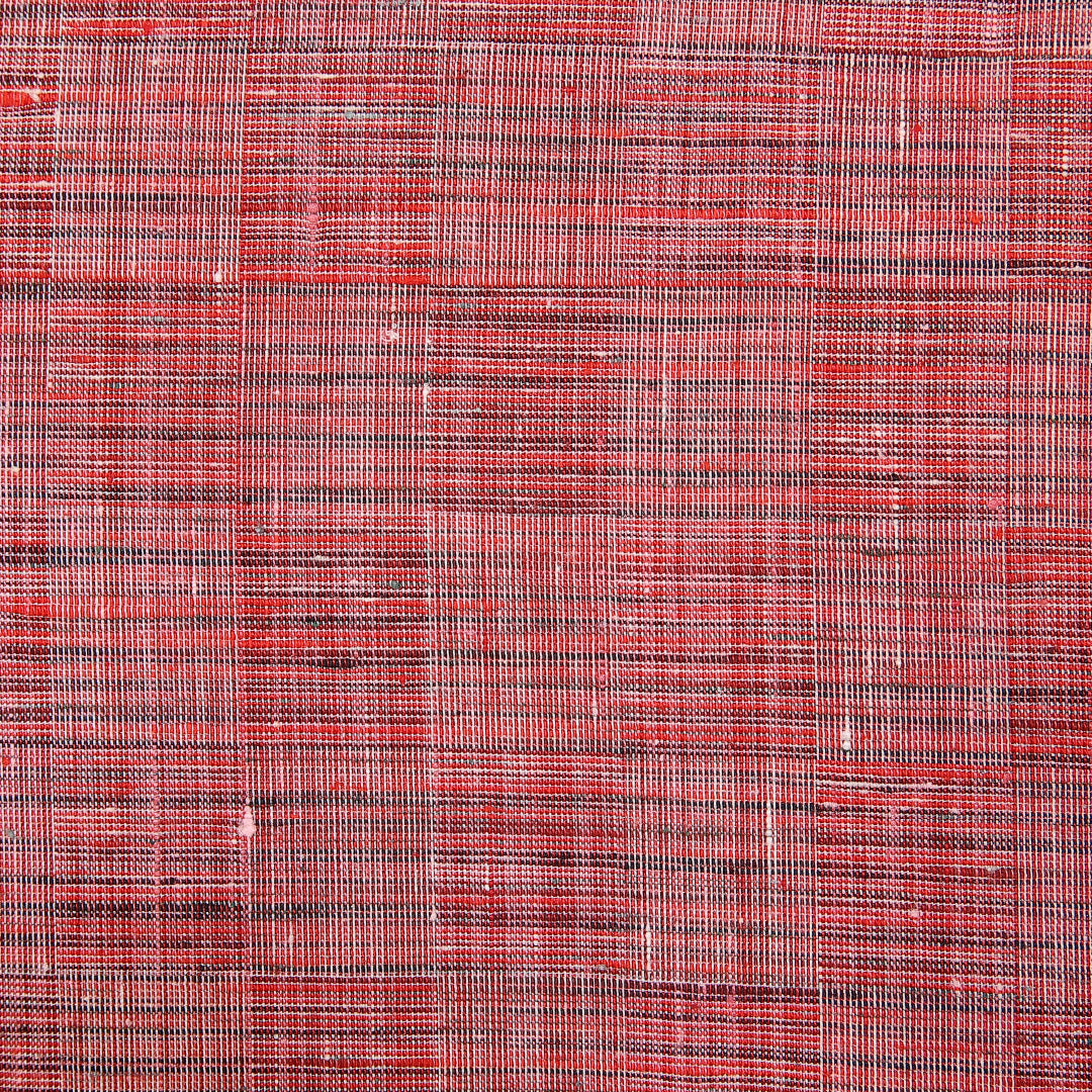 紬 身丈160cm 裄丈53cm Sランク 袷 正絹 広衿 市松 真綿紬 1216-10126