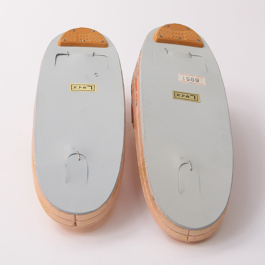 新古品 草履・バッグセット Nランク 礼装用 FREE 佐賀錦 吉祥文様 正絹 和装小物 朱系 1241-00982