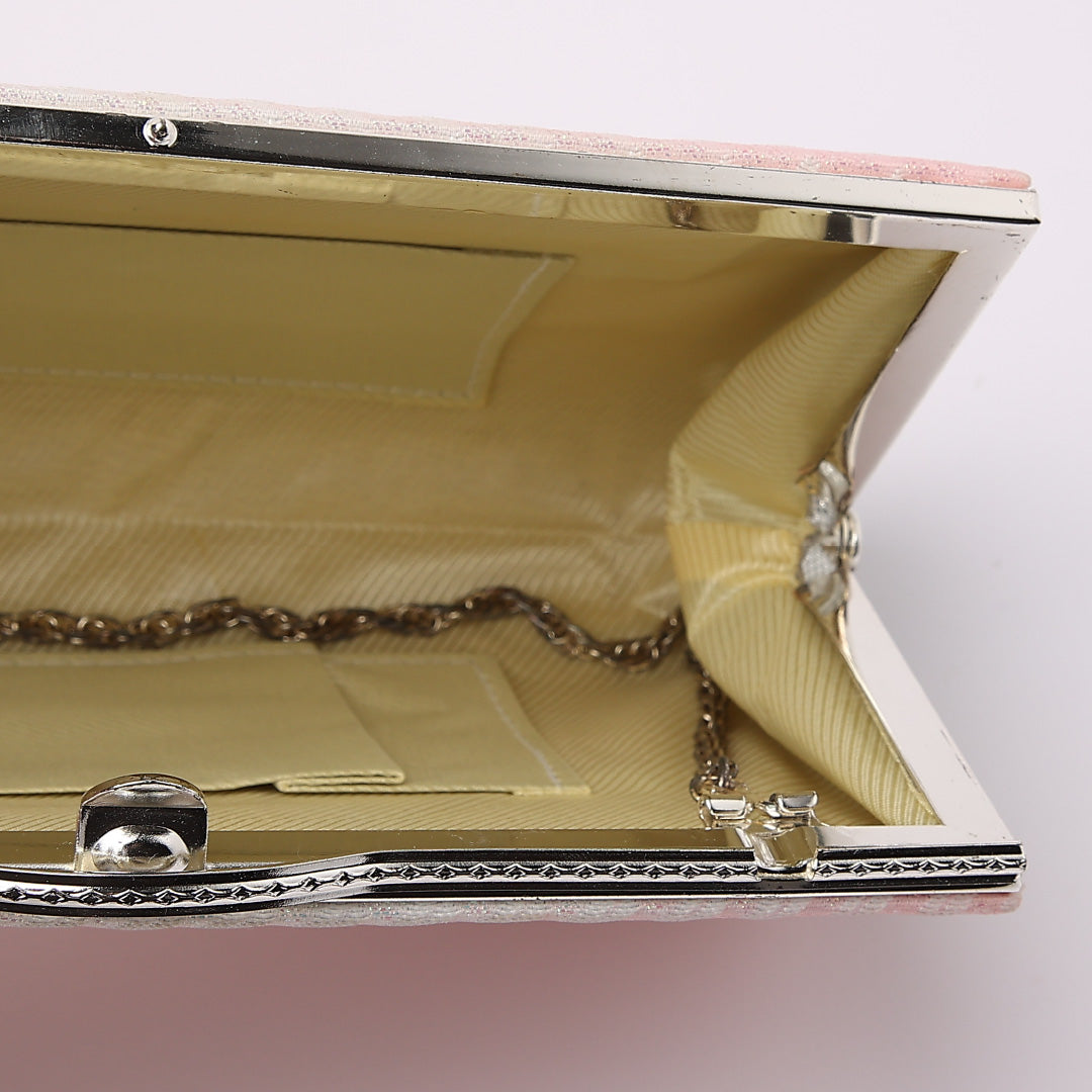 草履・バッグセット Aランク 礼装用 正絹 錦織 外箱付き FREE ピンク系 銀系 A-31 1241-00449