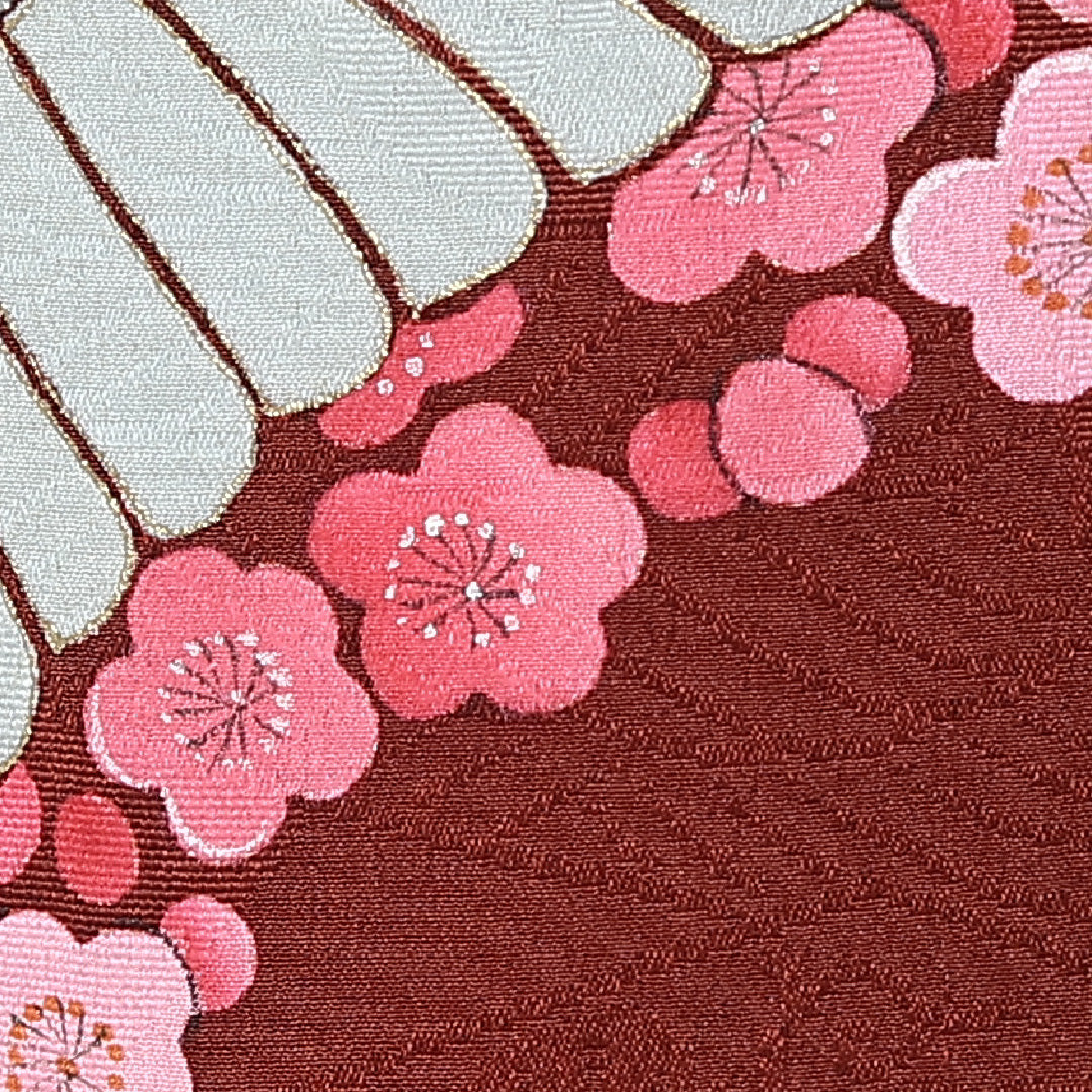 アンティーク 錦紗 色留袖 一つ紋 蔦 身丈154cm 裄丈65cm Aランク 正絹 袷 バチ衿 S 刺繍 向かい鳥 梅 紅葉 古典的 格調高い 赤系 1211-F0510