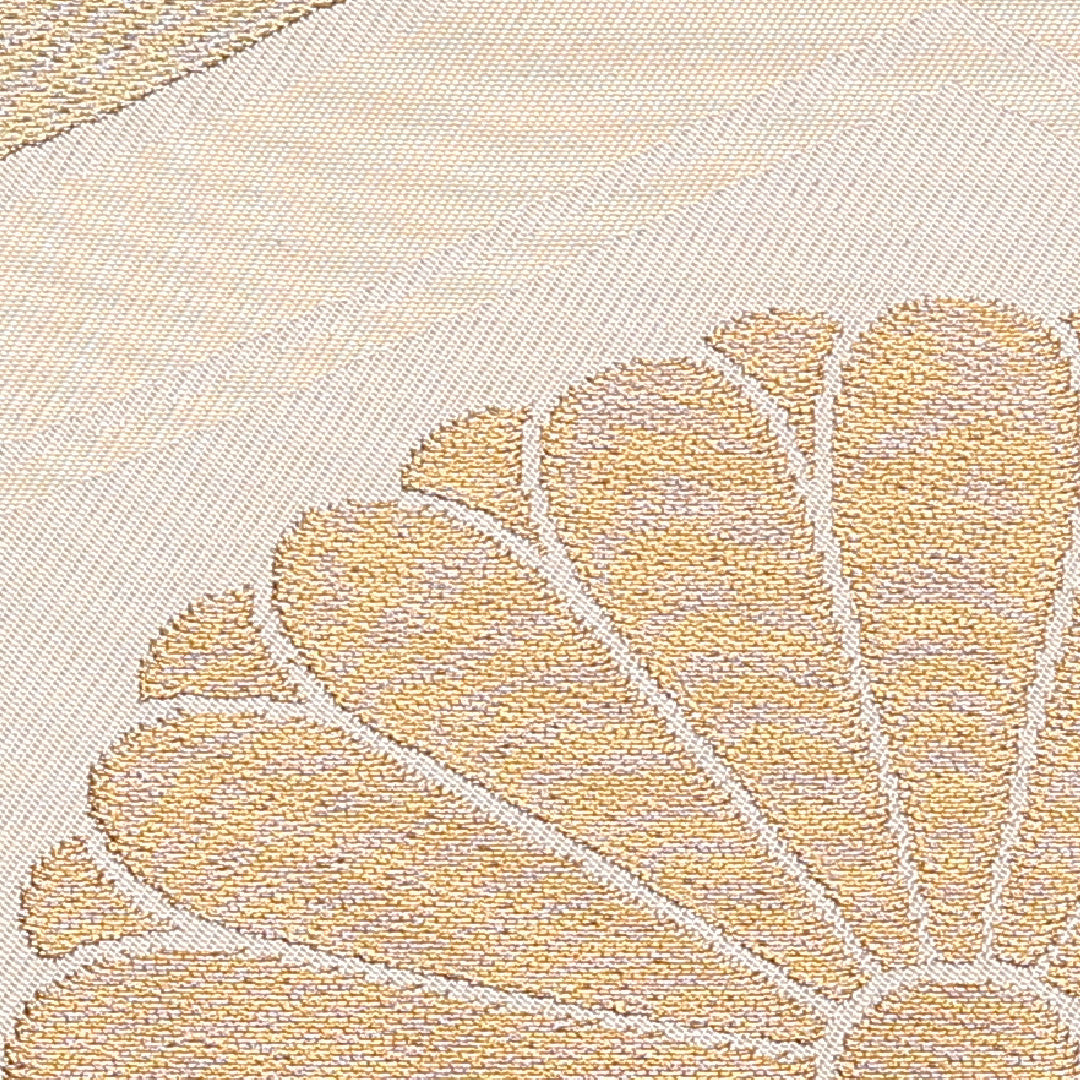 袋帯 帯丈440cm 六通 御所菊 梅 亀甲 金系 フォーマル クリーム系 正絹 Aランク 1223-00851