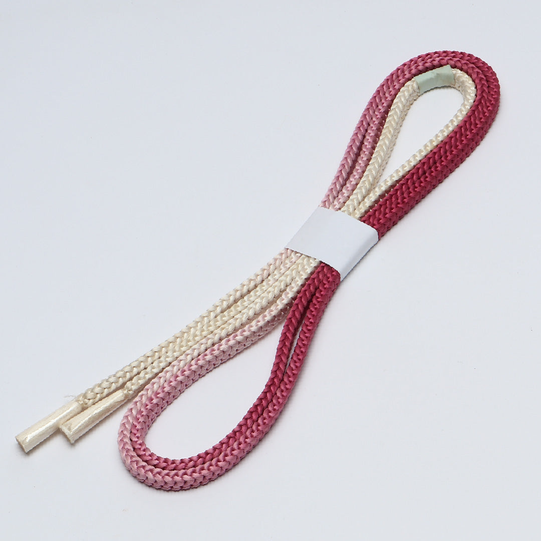 未使用品 帯締め 角組紐 冠組 正絹 ピンク系 白系 1251-02103