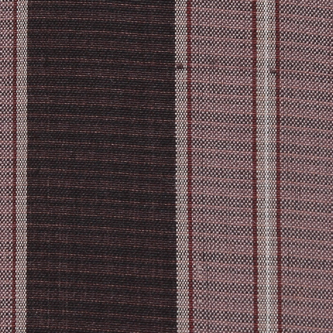 アンティーク 紬 袷 身丈149cm 裄61.5cm 正絹 縞 茶系 Bランク 1216-00942