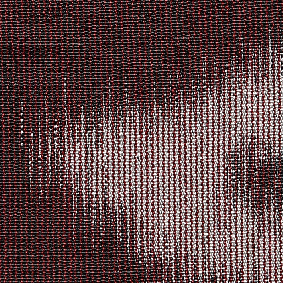 アンティーク 銘仙の着物 袷 身丈148cm 裄丈61cm 正絹 Aランク バチ衿 XSサイズ 桐生銘仙 幾何学柄 赤系 M4 1223-11985
