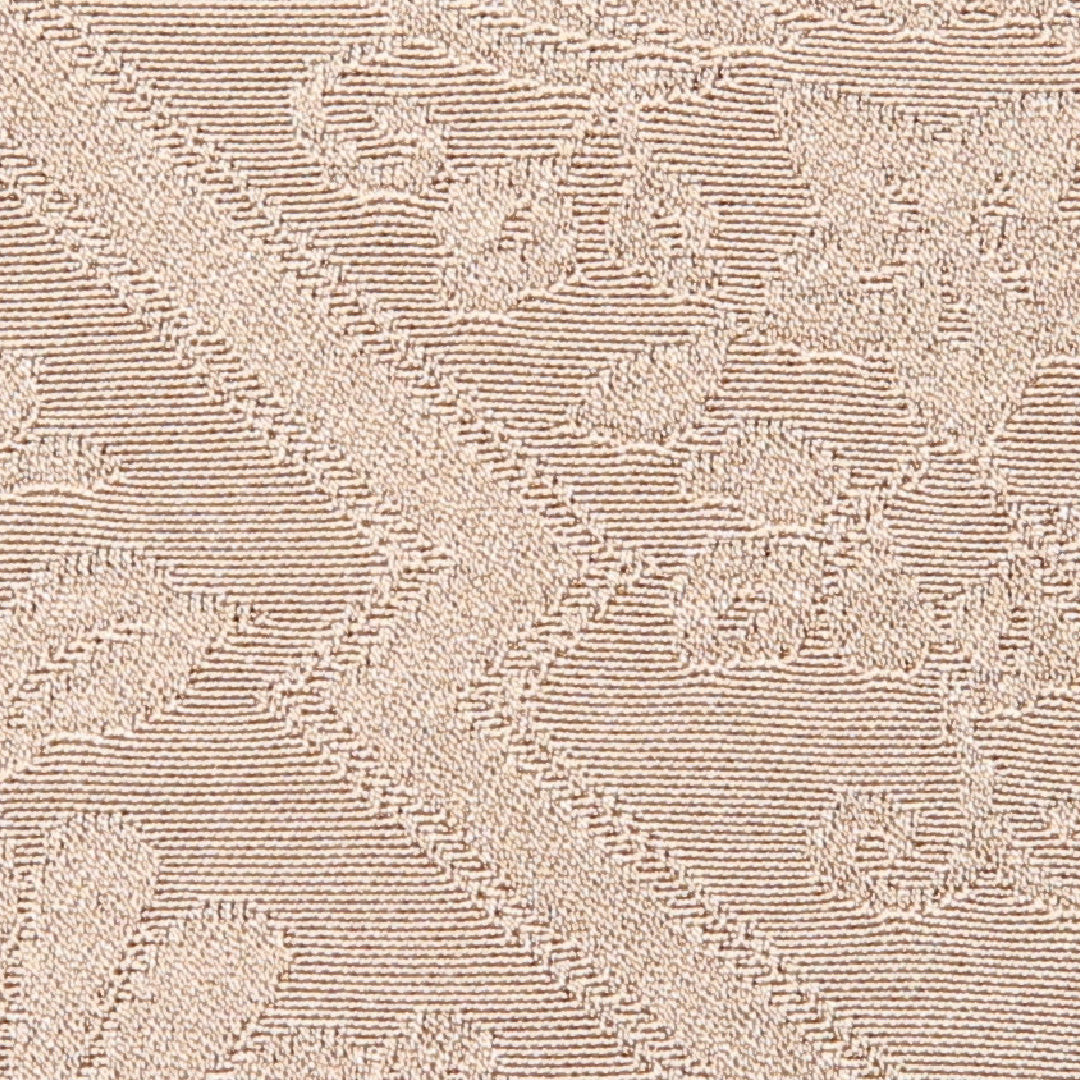 色無地 袷 身丈152cm 裄丈61cm 正絹 Aランク インフォーマル バチ衿 Sサイズ 松皮菱 菊 笹 クリーム系 RP 1219-13379