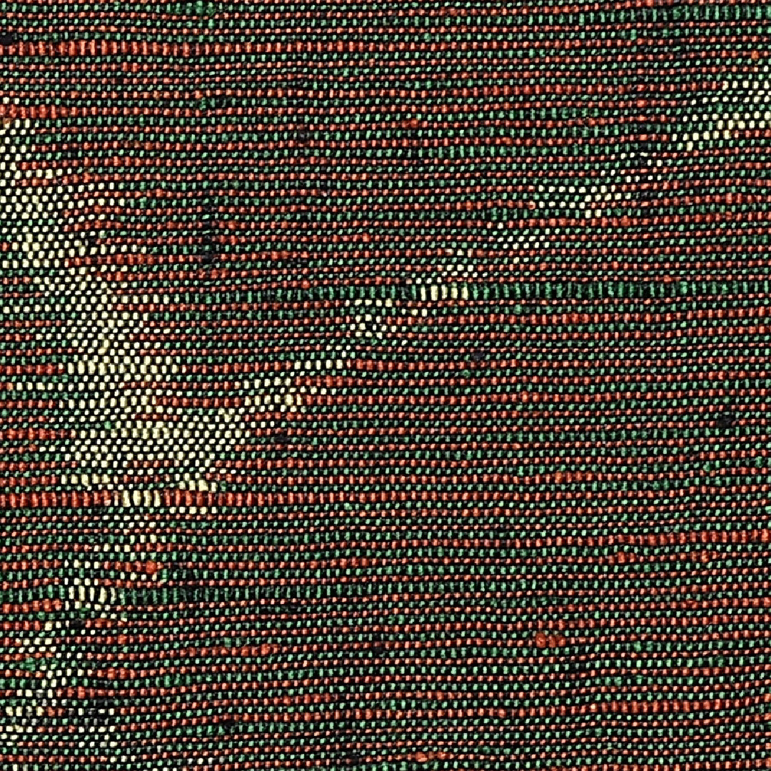 紬 袷 身丈159cm 裄63cm 正絹 幾何学 緑系 Sランク 1216-01372