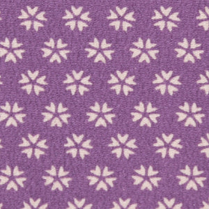 小紋 単衣 身丈143cm 裄64cm 正絹 レトロ 紫系 Sランク 1215-02005