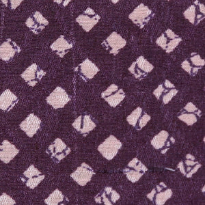 小紋 袷 身丈155cm 裄63.5cm 紫系 ぼかし 鹿の子柄 正絹 Aランク 1215-01820-3320