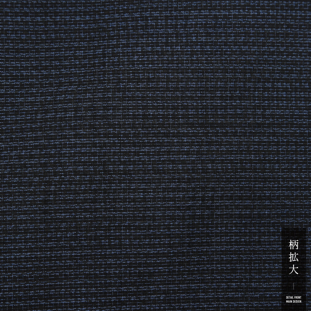 未使用品 男着物 (大島紬) 袷 身丈146cm 裄丈67cm 正絹 Nランク インフォーマル 棒衿 Lサイズ しつけ糸 無地 紺系 RP 1224-13008