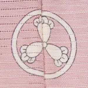 色無地 絽 身丈154cm 裄64.5cm 正絹 ピンク系 Aランク 一つ紋 1214002143213