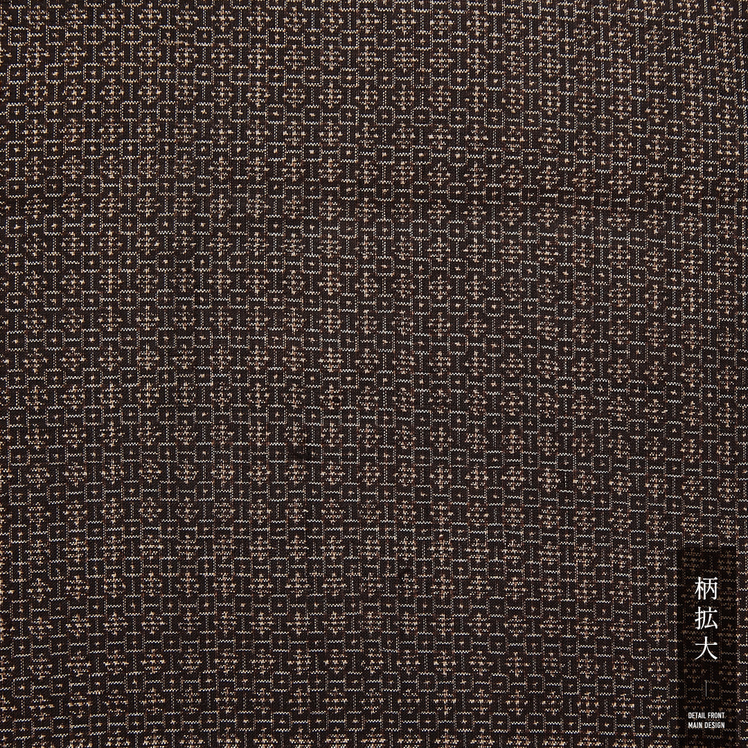 アンサンブル 男着物 (大島紬) 袷 身丈128cm 裄丈66cm 正絹 Aランク インフォーマル 棒衿 XSサイズ 泥染め 有馬 茶系 RP 1224-14534