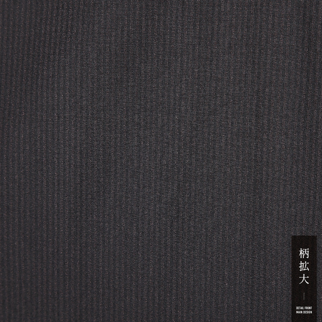 男着物 袷 身丈134cm 裄丈64cm 正絹 Sランク カジュアル 棒衿 XSサイズ 縞 黒系 RP 1224-13031