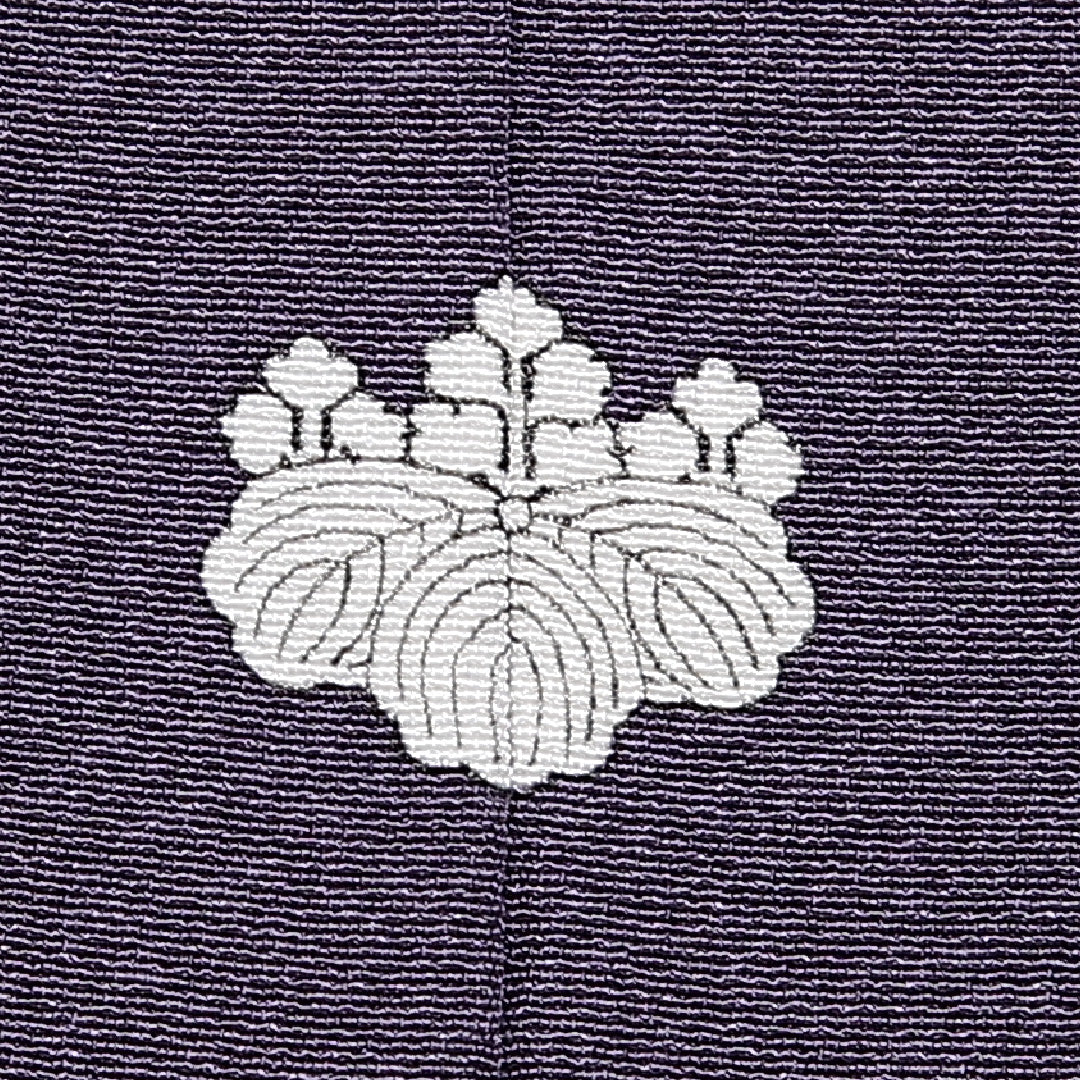 色無地 身丈161cm 裄丈64cm Aランク 袷 三つ紋 正絹 広衿 五三桐 1214-10177