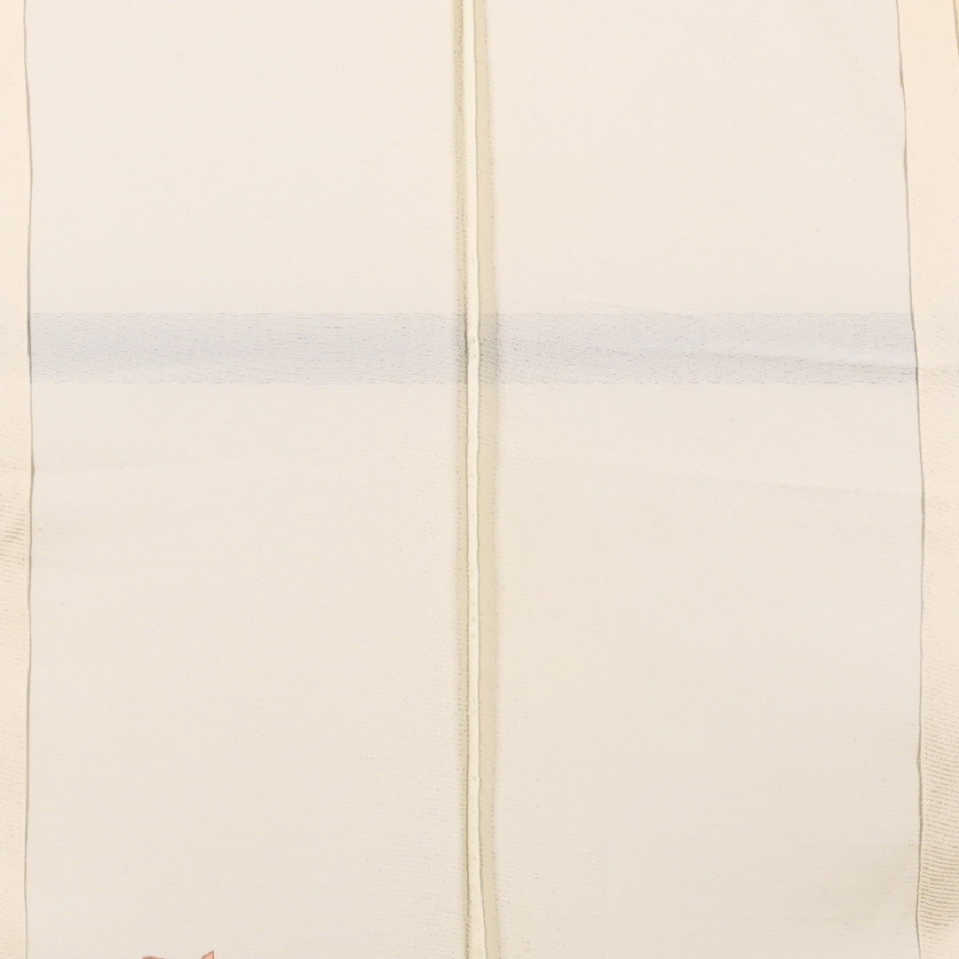 夏物 付下げ 絽 身丈166cm 裄丈64cm 正絹 Cランク インフォーマル 広衿 Sサイズ 桔梗 ベージュ系 RP 1218-17340
