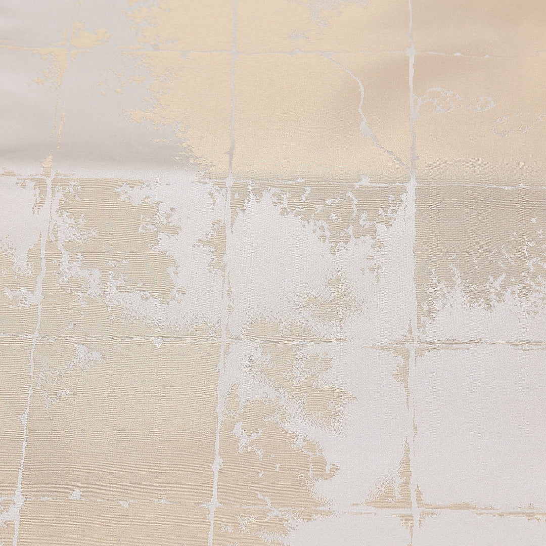 市松 袋帯 帯丈436cm 正絹 六通 リバーシブル セミフォーマル 霞 クリーム系 グレー系 1243-02642