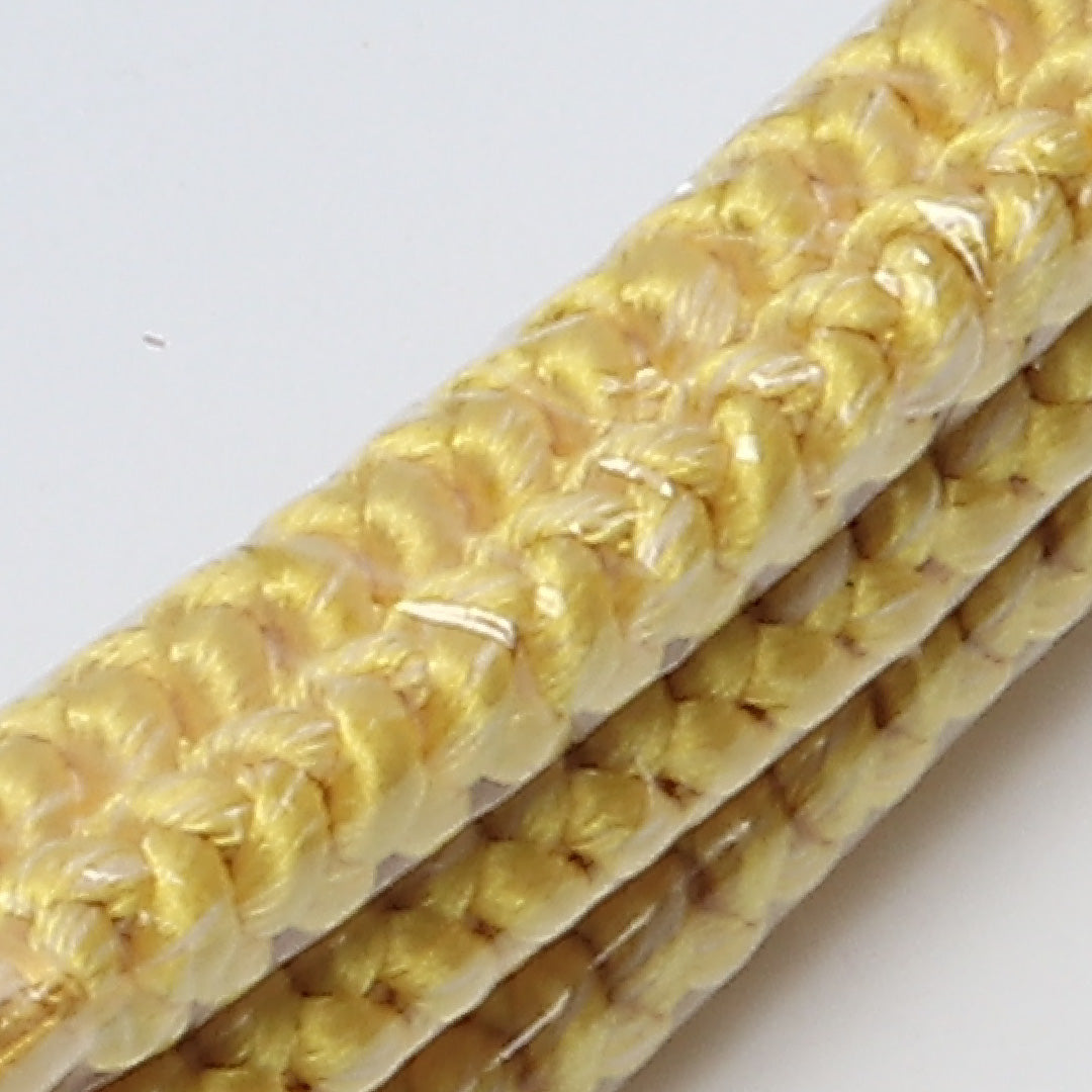 未使用品 帯締め 角組紐 冠組 正絹 黄系 1251-02076