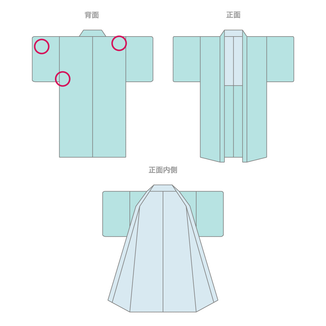 アンティーク 羽織 袷 身丈72cm 裄63cm 正絹 Aランク 無地 青系 1217-00446