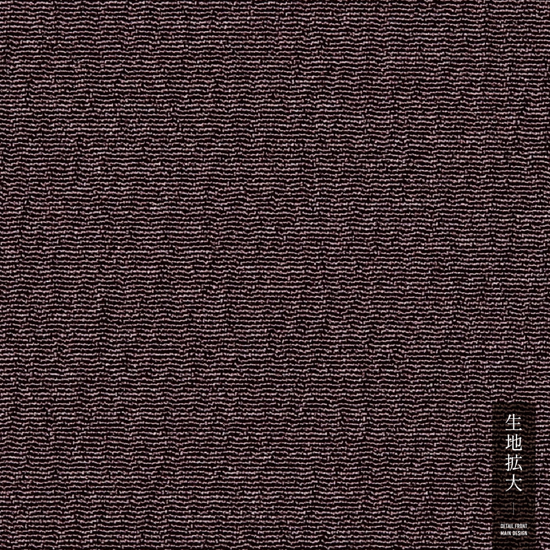 男着物 単衣 身丈141cm 裄丈65cm 正絹 Aランク 一つ紋 (三階松) セミフォーマル 棒衿 Mサイズ 色無地 無地 紫系 RP 1224-13075