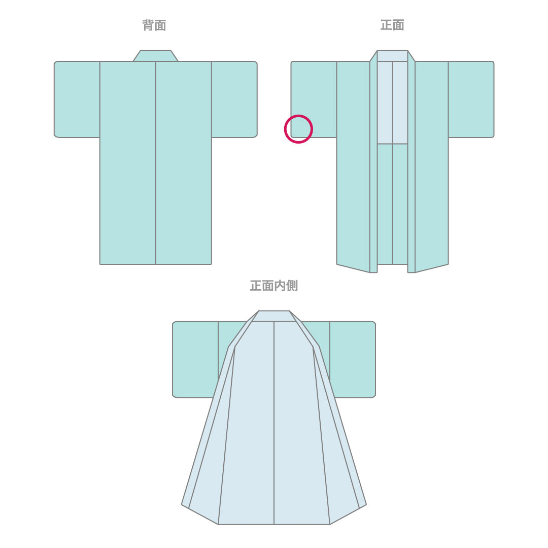 羽織 袷 身丈80cm 裄64.5cm 正絹 Aランク 未使用品 道長取り 切嵌め 絵羽羽織 金彩 朱系 しつけ糸 1217-00695