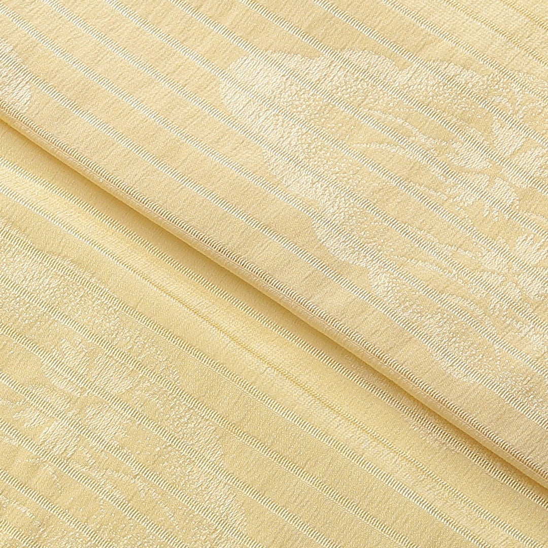 未使用品 夏物 帯締め・帯揚げセット 正絹 レース組 絽 黄系 1254-01085