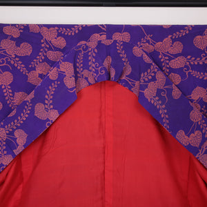 アンティーク 小紋 袷 身丈145cm 裄63cm 正絹 レトロ 紫系 Cランク 1215-02124