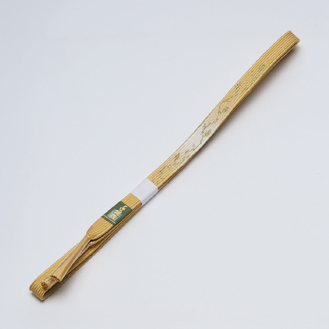 未使用品 礼装用 帯締め 平組紐 高麗組 正絹 黄系 金系 1251-02107