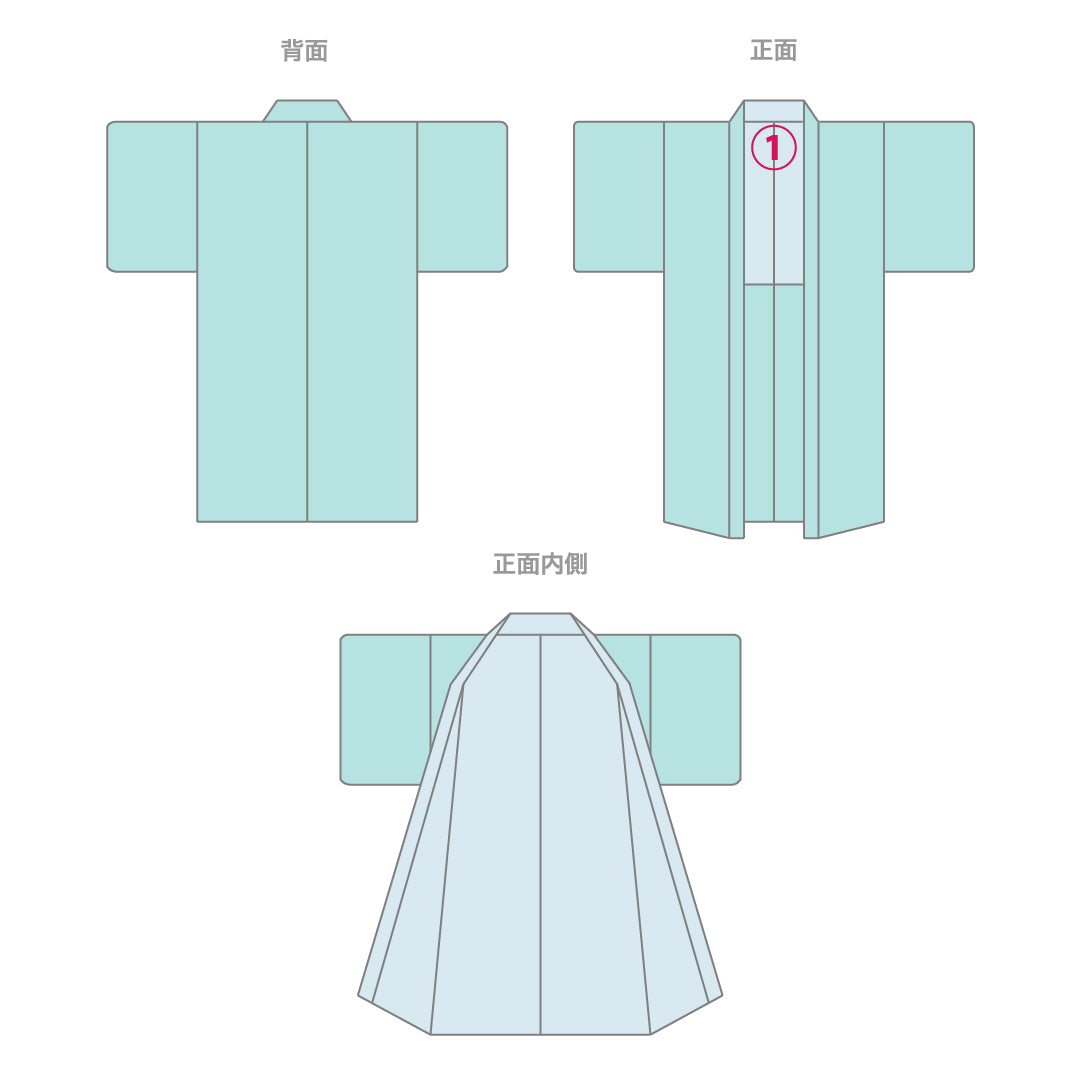 洗える着物 道中着 袷 身丈77cm 裄丈64cm ポリエステル Aランク カジュアル Mサイズ 朱系 GP 1236-17213