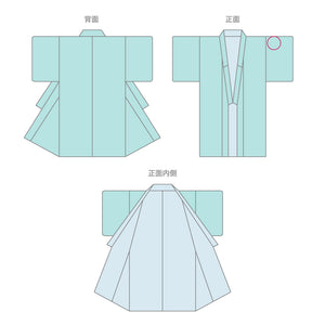 小紋 単衣 身丈150cm 裄62.5cm 青系 正絹 Bランク 1215013474217