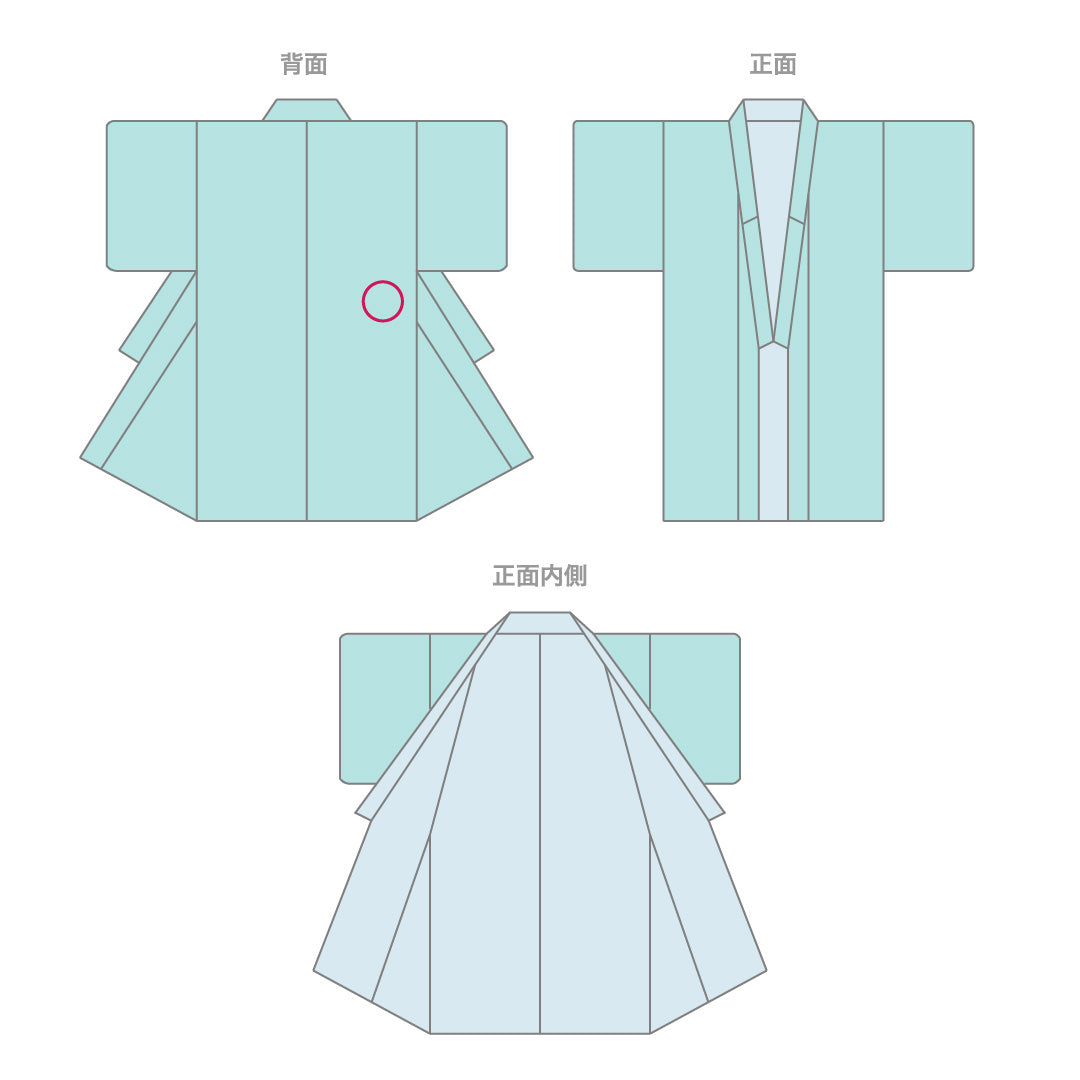 小紋 袷 身丈151cm 裄62.5cm 緑系 動物柄 向かい鳥 型染め 正絹 Aランク 1215-01749-3219