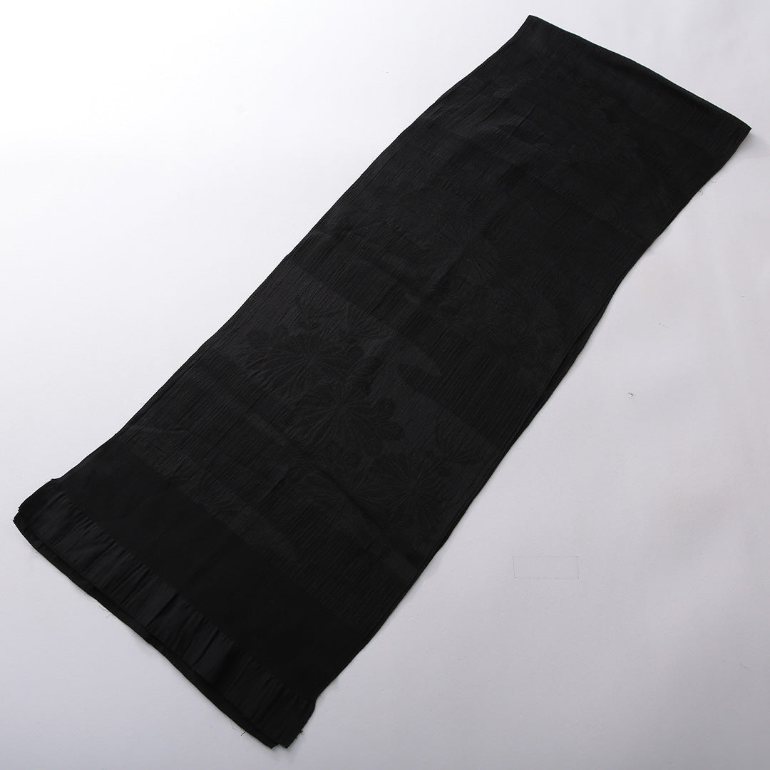 帯締め・帯揚げセット 弔事用 正絹 丸くげ ちりめん 黒系 1254-01083
