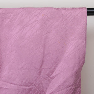 色無地 袷 身丈152cm 裄63cm 正絹 ピンク系 Cランク 丸に梅鉢 一つ紋 1214002755213