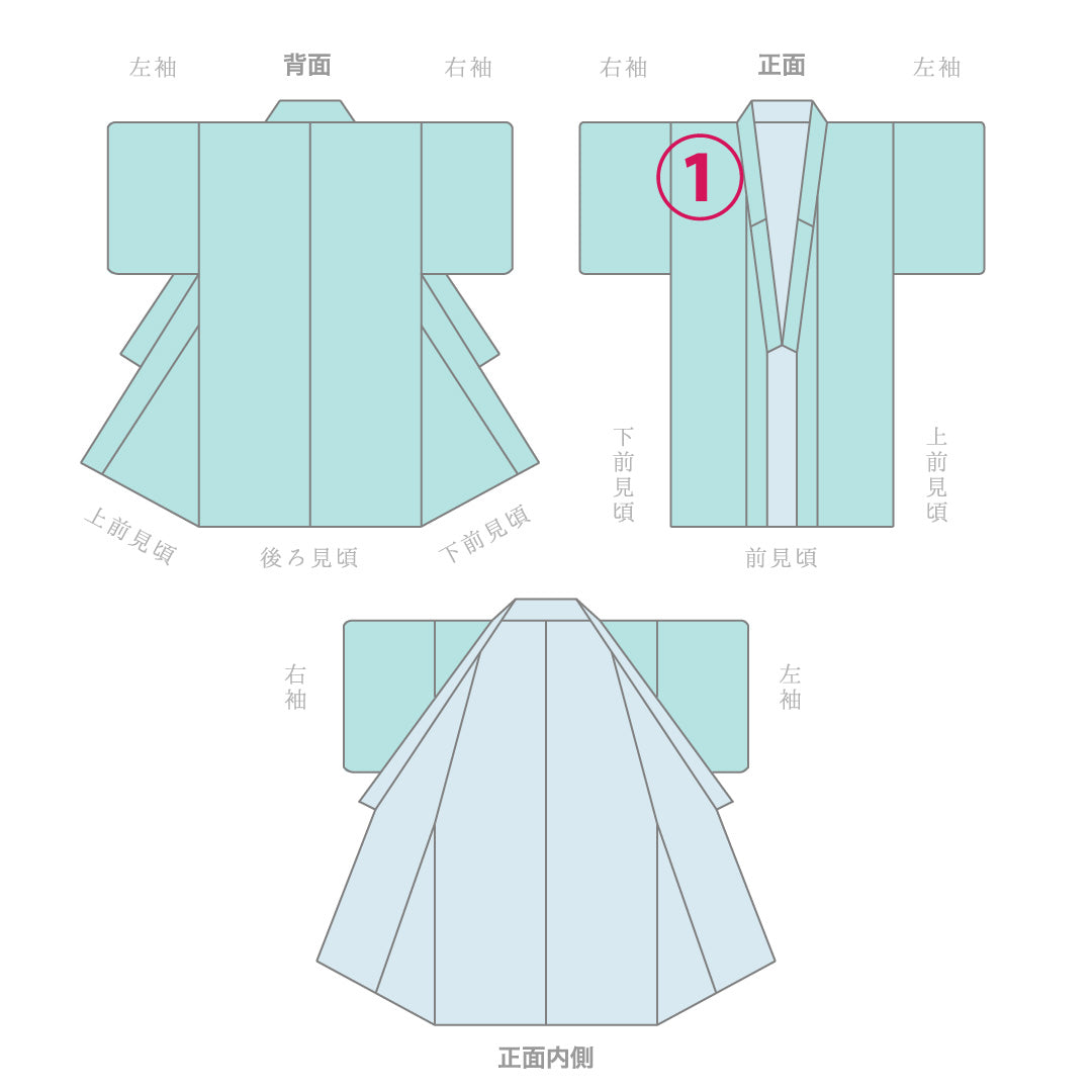 長襦袢 単衣 身丈134cm 裄丈66cm 正絹 Aランク XLサイズ 居敷当て 毘沙門亀甲 クリーム系 RP 1239-12647