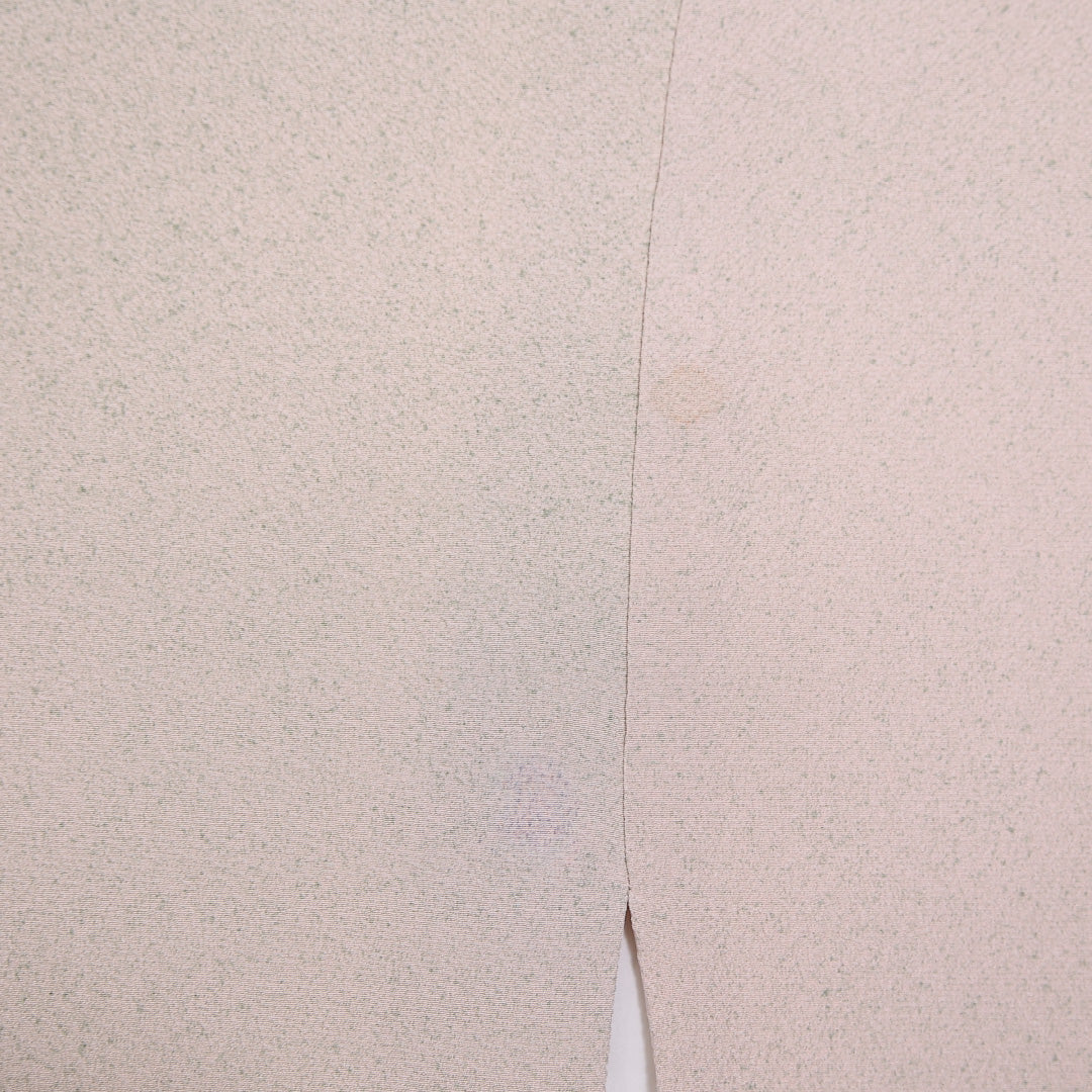 訪問着 袷 身丈157cm 裄63cm 正絹 部分絞り 手描き ちりめん Bランク 1212-00835