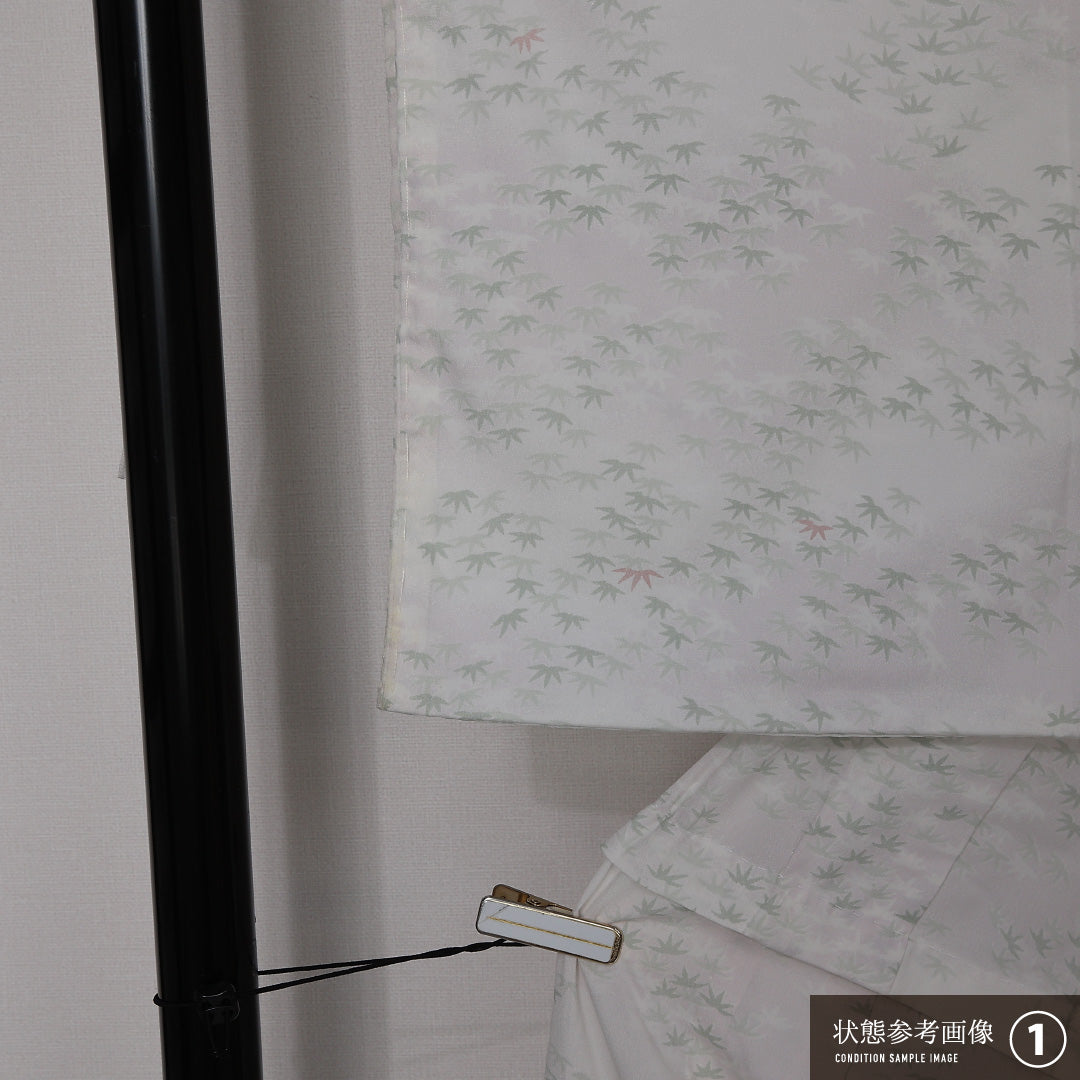 長襦袢 単衣 身丈122cm 裄丈62cm 正絹 Aランク Sサイズ 笹 グレー系 RP 1239-12624
