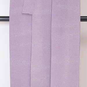 小紋 袷 身丈149cm 裄63cm 紫系 フランス縞 ぼかし 正絹 Bランク 1215-02012-4120