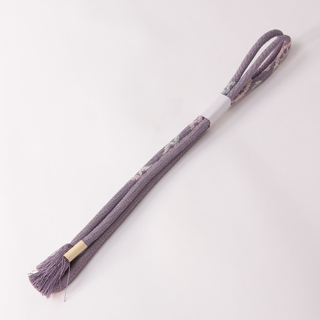 未使用品 帯締め 丸組紐 正絹 紫系 1251-01799
