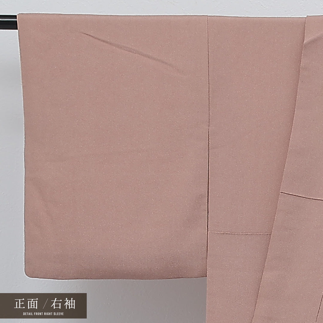 江戸小紋 (鮫) 袷 身丈152cm 裄丈63cm 正絹 Aランク インフォーマル 広衿 XSサイズ ピンク系 RP 1220-17240