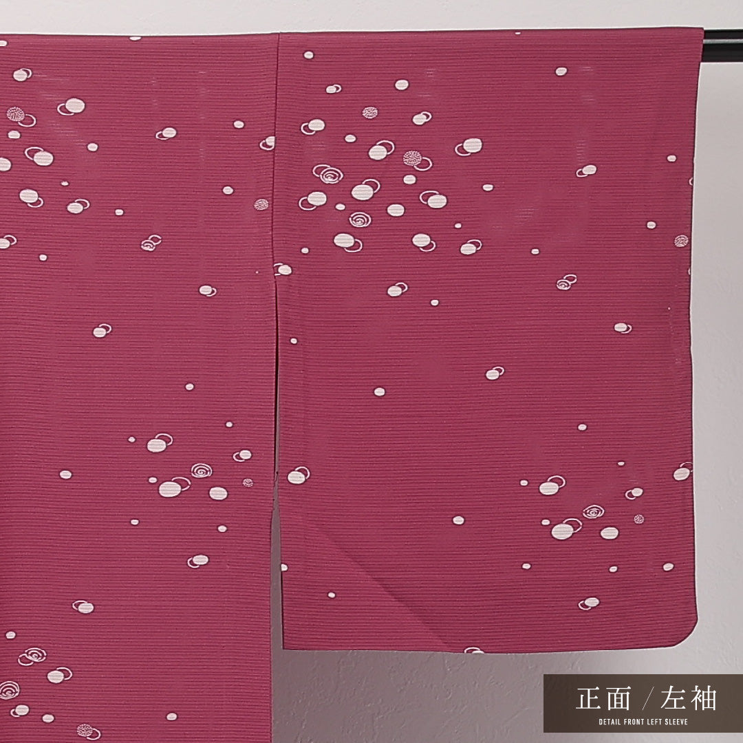夏物 付下げ 絽 身丈158cm 裄丈65cm 正絹 Aランク インフォーマル 広衿 Mサイズ 水玉 紫系 RP 1218-17310