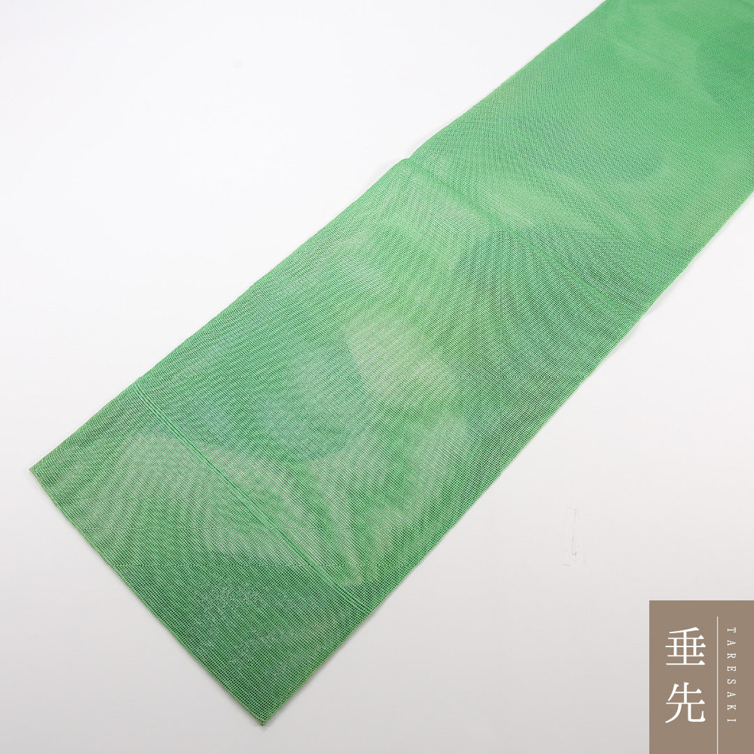夏物 袋帯 帯丈428cm 正絹 ポイント柄 インフォーマル 椿 緑系 1243-02480
