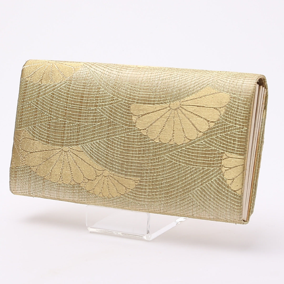 草履・バッグセット 礼装用 Sサイズ 22.5cm 高さ4.5cm 錦織 正絹 金系 1251-00494