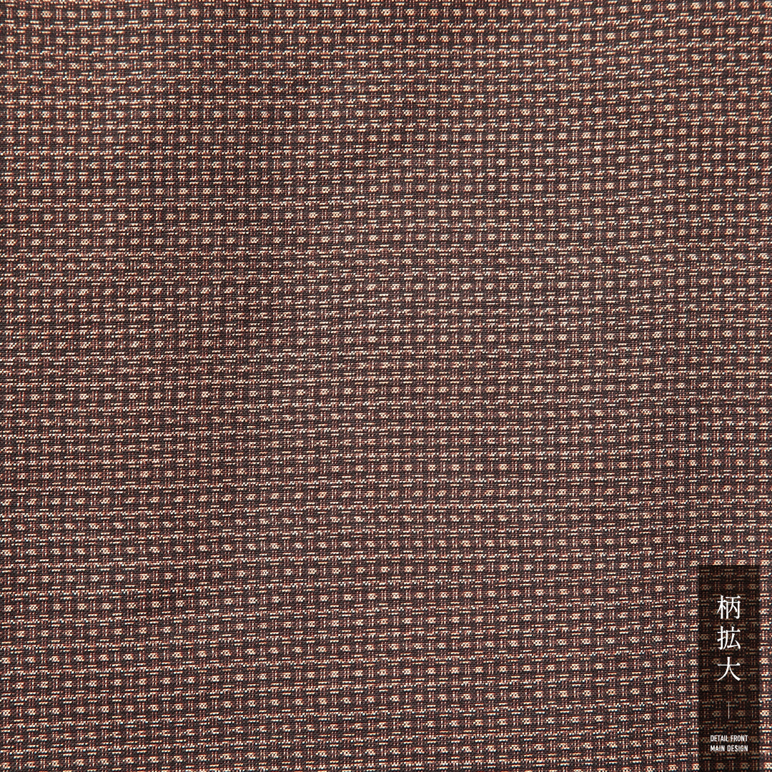 男着物 (大島紬) 袷 身丈147cm 裄丈66cm 正絹 Bランク インフォーマル 棒衿 Lサイズ 有馬 茶系 RP 1224-17188