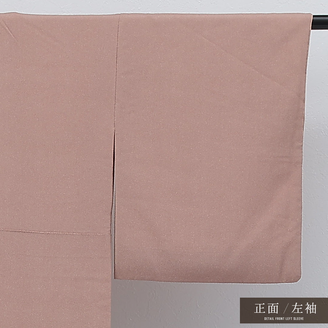 江戸小紋 (鮫) 袷 身丈152cm 裄丈63cm 正絹 Aランク インフォーマル 広衿 XSサイズ ピンク系 RP 1220-17240
